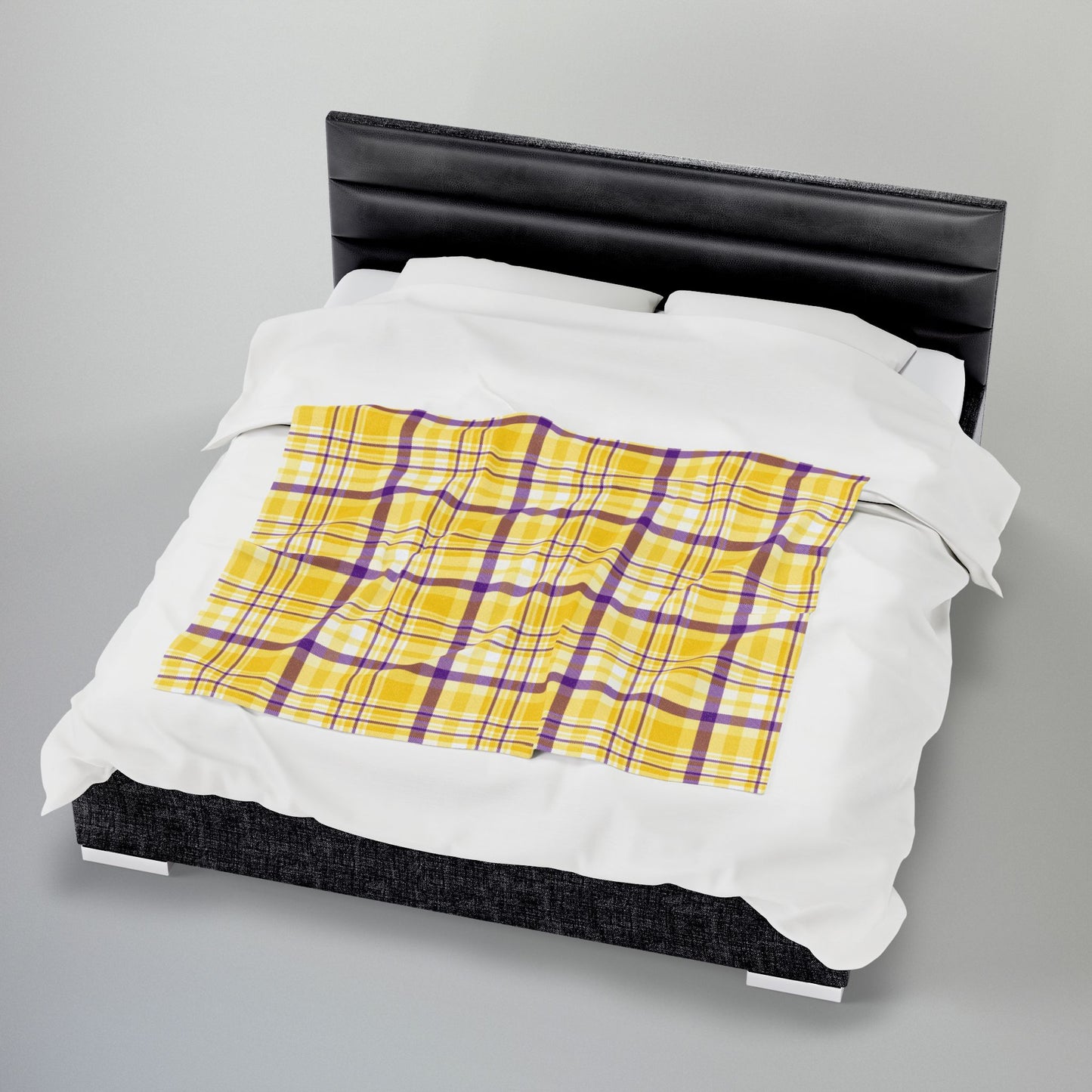 Intersex Pride Plaid Velveteen Plush Blanket