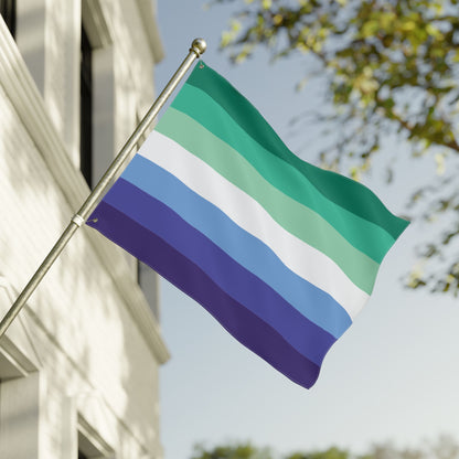 30'' × 40'' Gay Men Trans-Inclusive 7-Stripe Pride Flag with Grommets