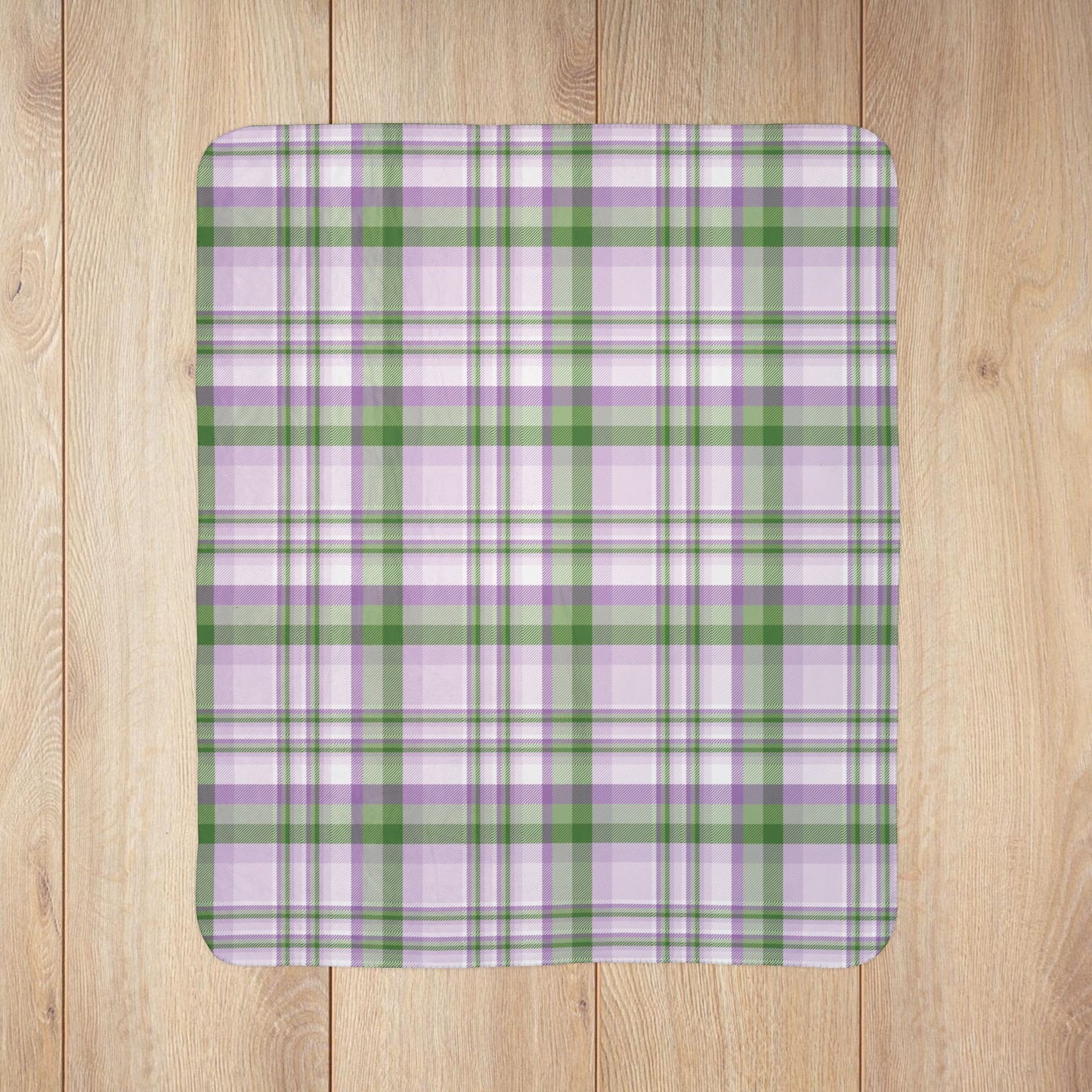 Genderqueer Pride Plaid Fleece Sherpa Blanket
