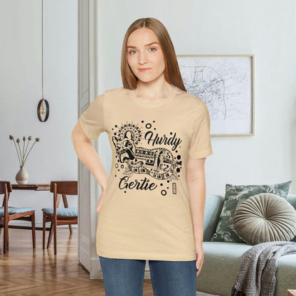 Hurdy Gertie Tee, Chemise Frenchton Dog Line Art