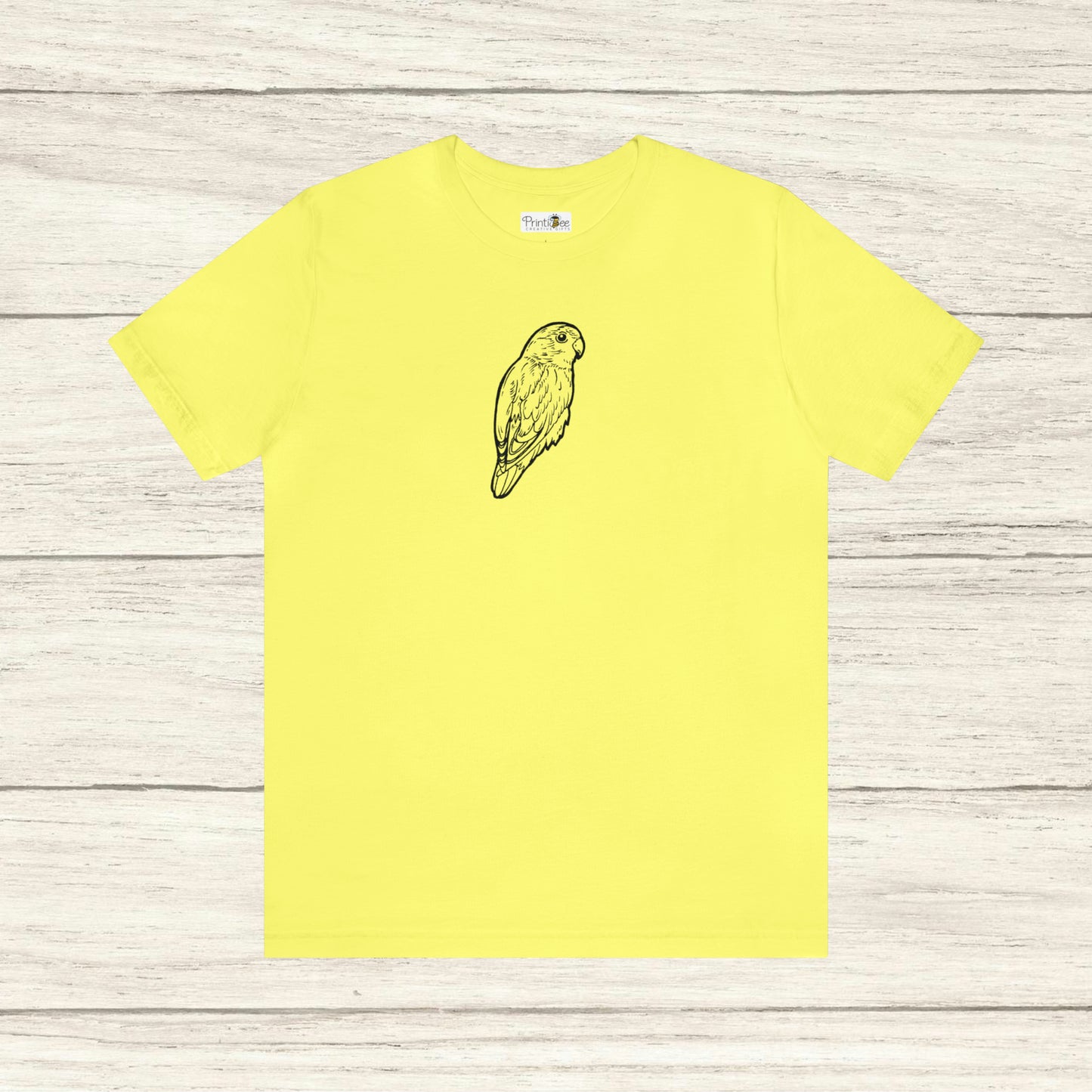 Agapornis tierno, camiseta de arte lineal