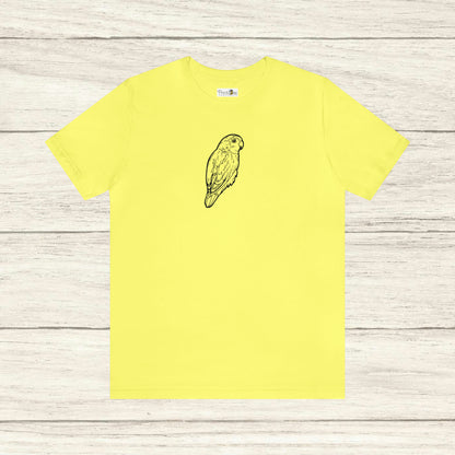 Agapornis tierno, camiseta de arte lineal