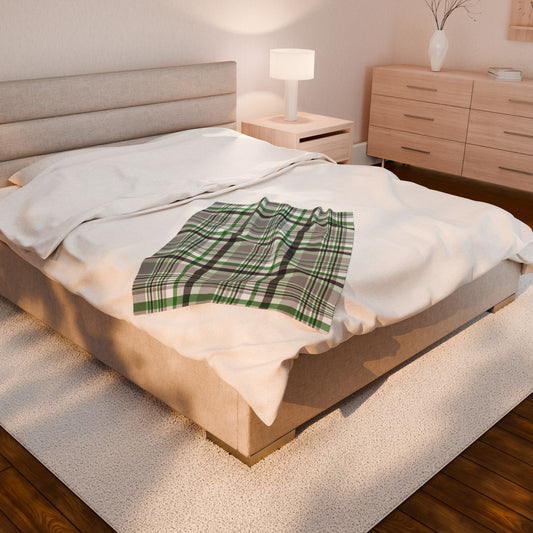 Demiromantic Pride Plaid Velveteen Plush Blanket