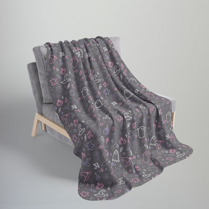 Cupiosexual Pride Halloween Fleece Sherpa Blanket