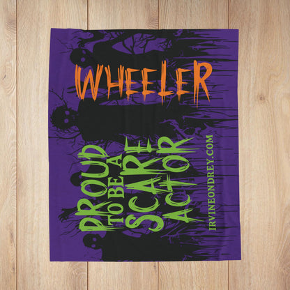Proud to Be a Scare Actor Personalized Velveteen Plush Blanket