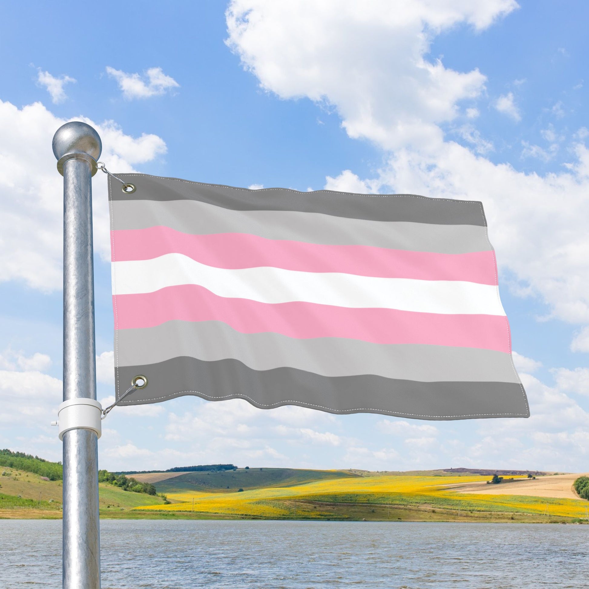 Demigirl Double-Sided Pride Flag with Grommets
