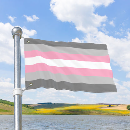 Demigirl Double-Sided Pride Flag with Grommets