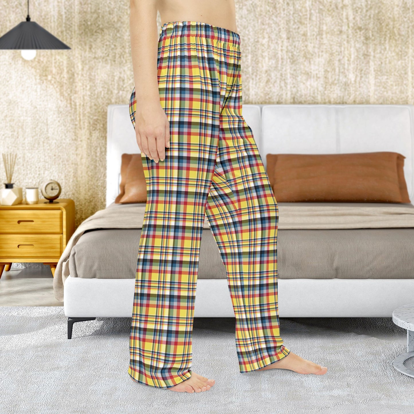 Women’s Yellow, Red & Teal Gurnee IL Pajama Pants