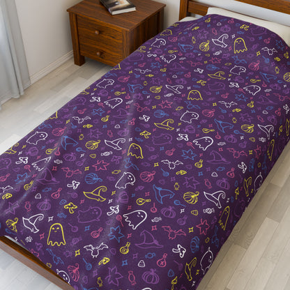 Bigender Yellow Pride Halloween Velveteen Plush Blanket