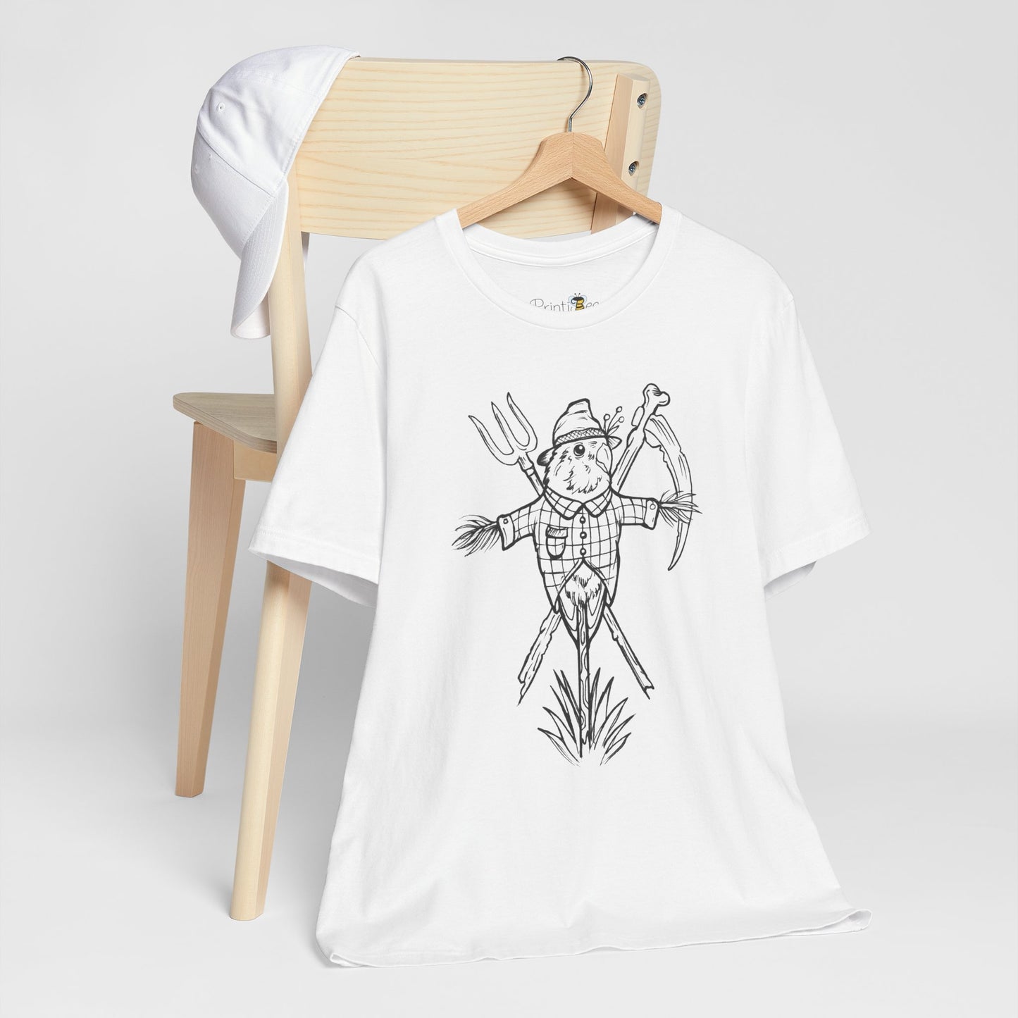 Scarecrow Lovebird, Line Art Tee