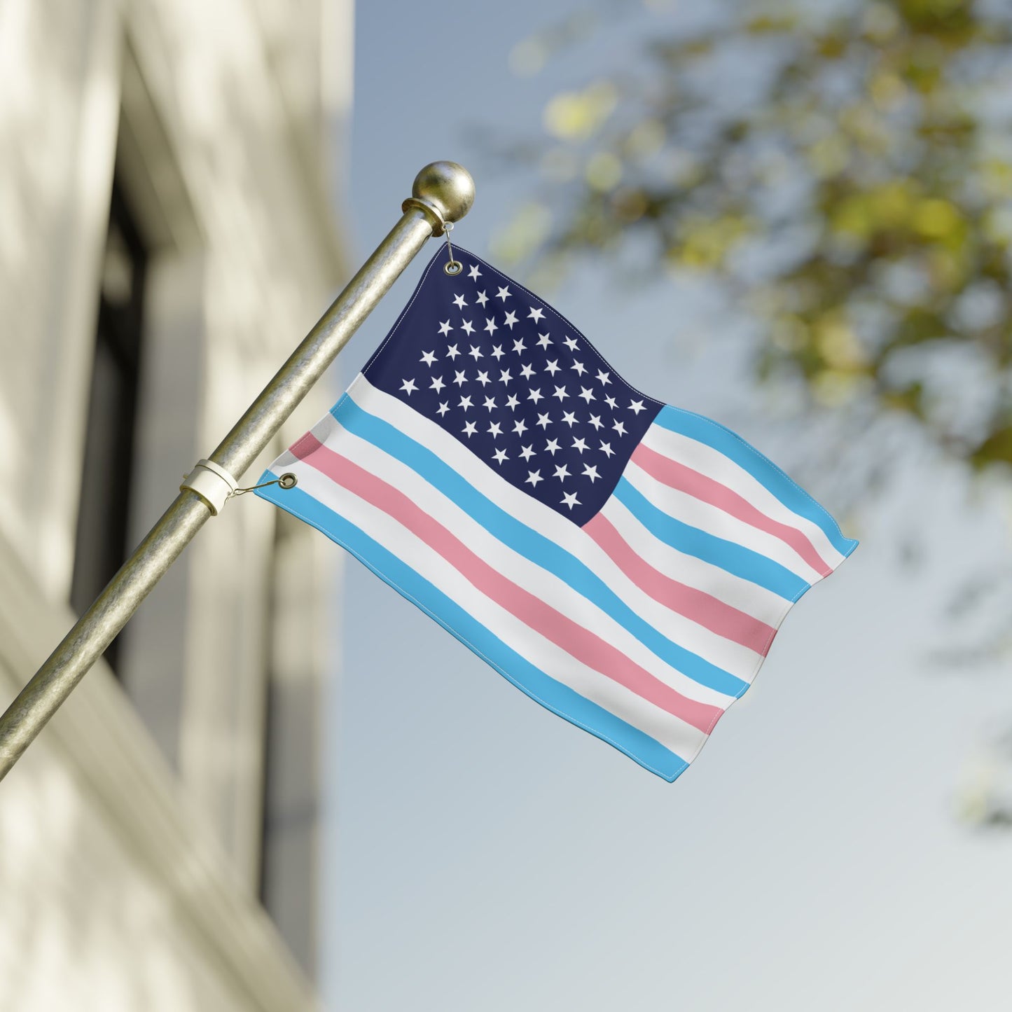12'' × 18'' USA Transgender Pride Flag with Grommets
