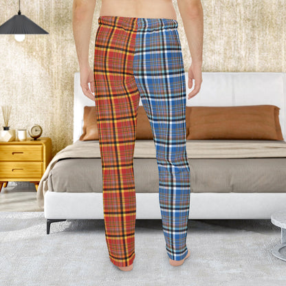 Men’s Half Red, Half Blue Plaid Sandusky OH Pajama Pants