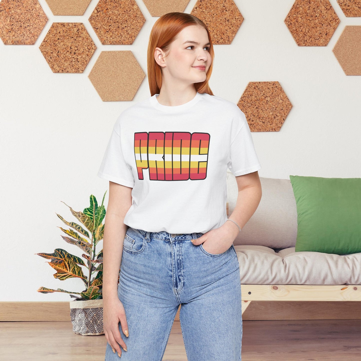 White Non-Binary Girl Pride Tee