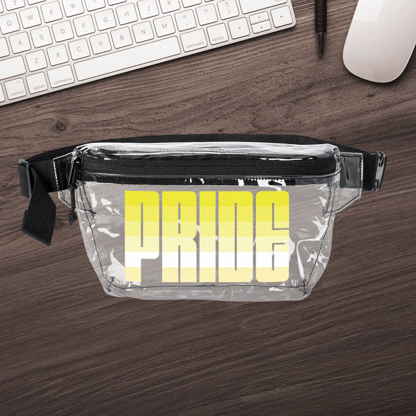 One size Clear Black Saturnic Pride Clear Fanny Pack