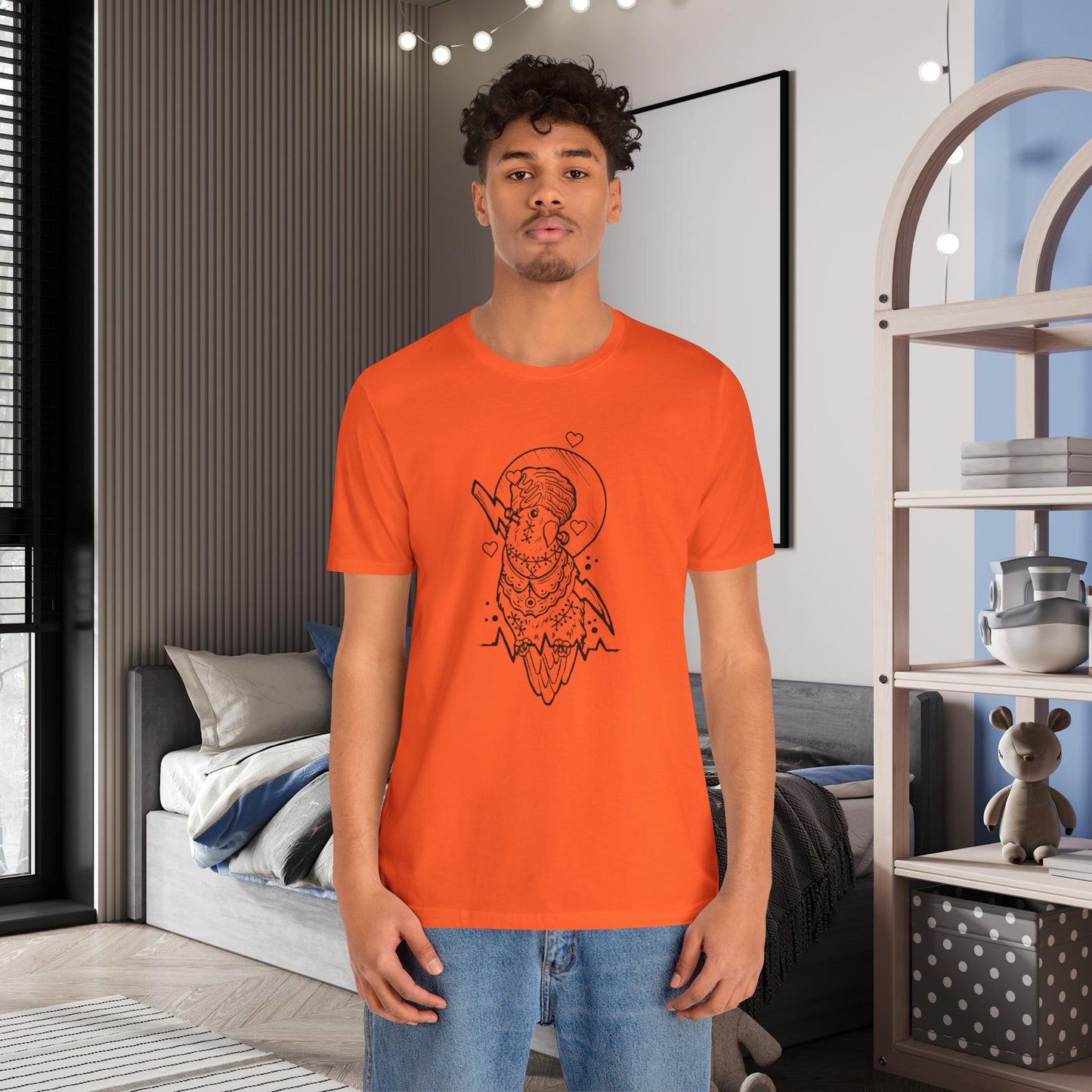 Bride of Frankenstein Lovebird, Line Art Tee