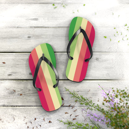 M Black sole Aroflux Pride Flip Flops