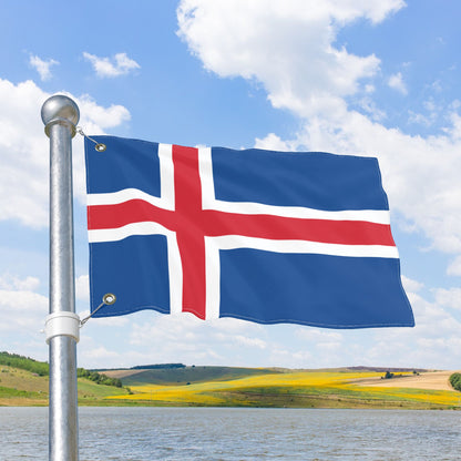 Iceland Flag with Grommets