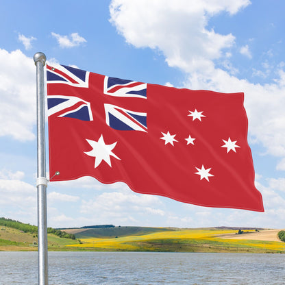 Australia Red Flag with Grommets