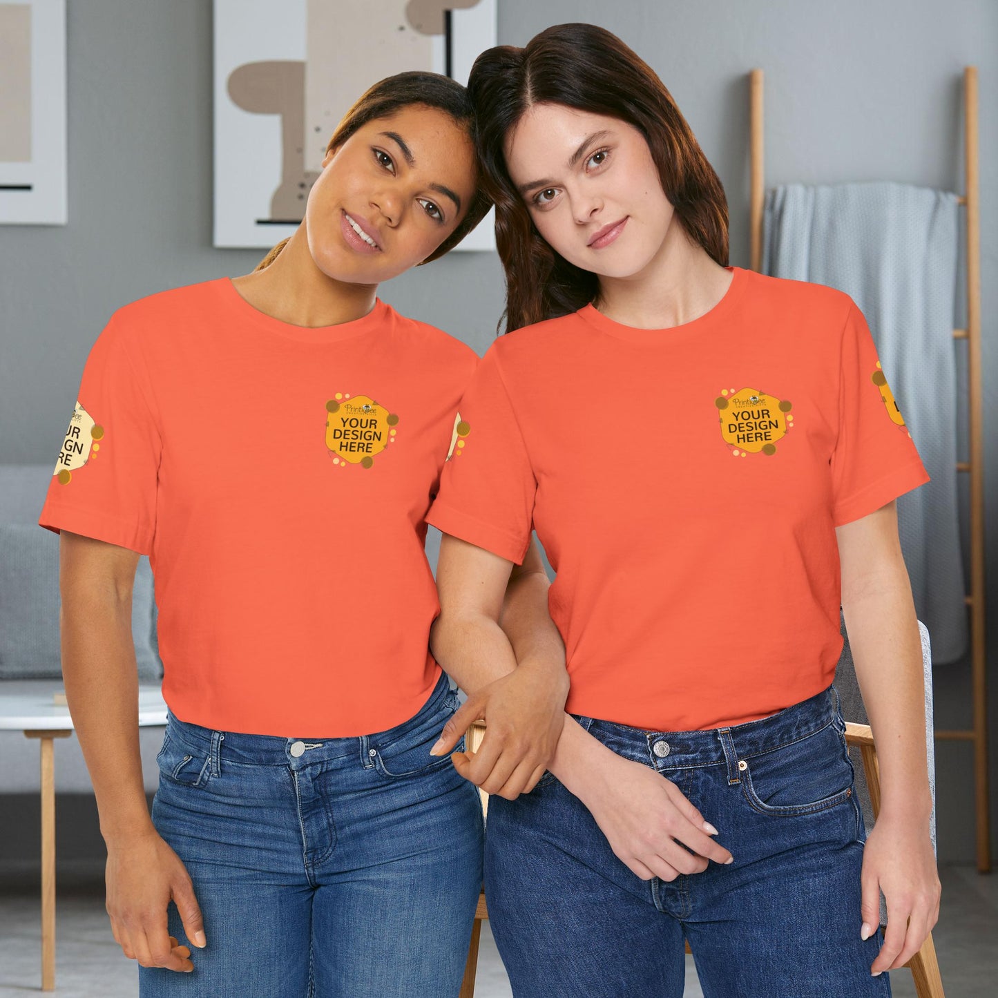Custom Orange, Yellow & Peach Tees for BELLA+CANVAS® 3001