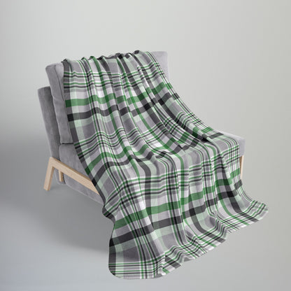 Demiromantic Pride Plaid Fleece Sherpa Blanket