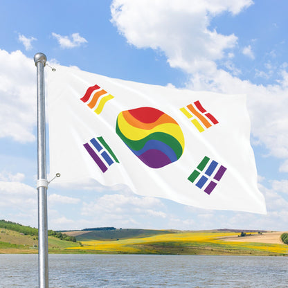 South Korea Rainbow Pride Flag with Grommets