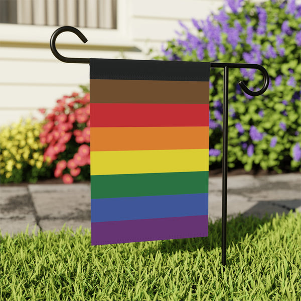 12'' × 18'' PoC Rainbow Pride Garden Flag Banner