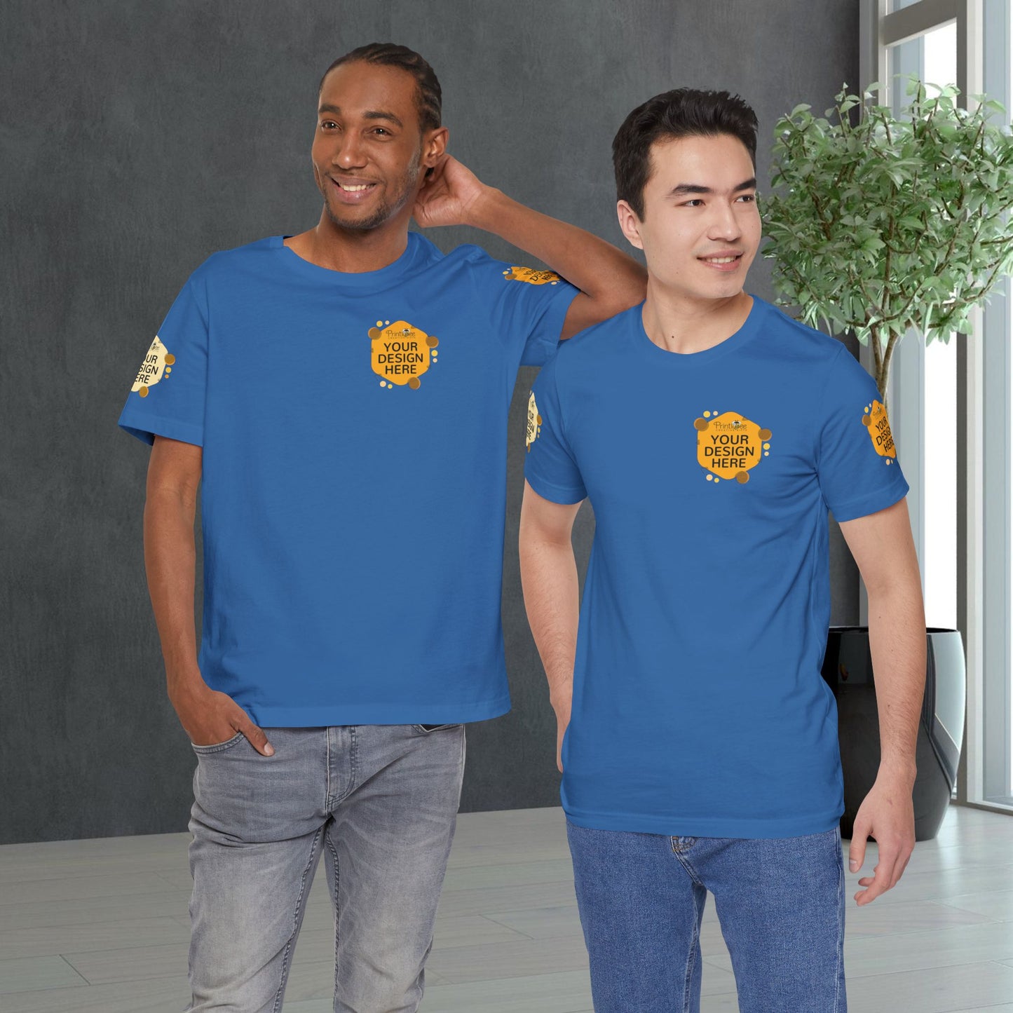 Custom Blue & Teal Tees for BELLA+CANVAS® 3001