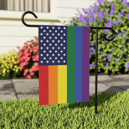 12'' × 18'' United States Rainbow Pride Garden Flag Banner