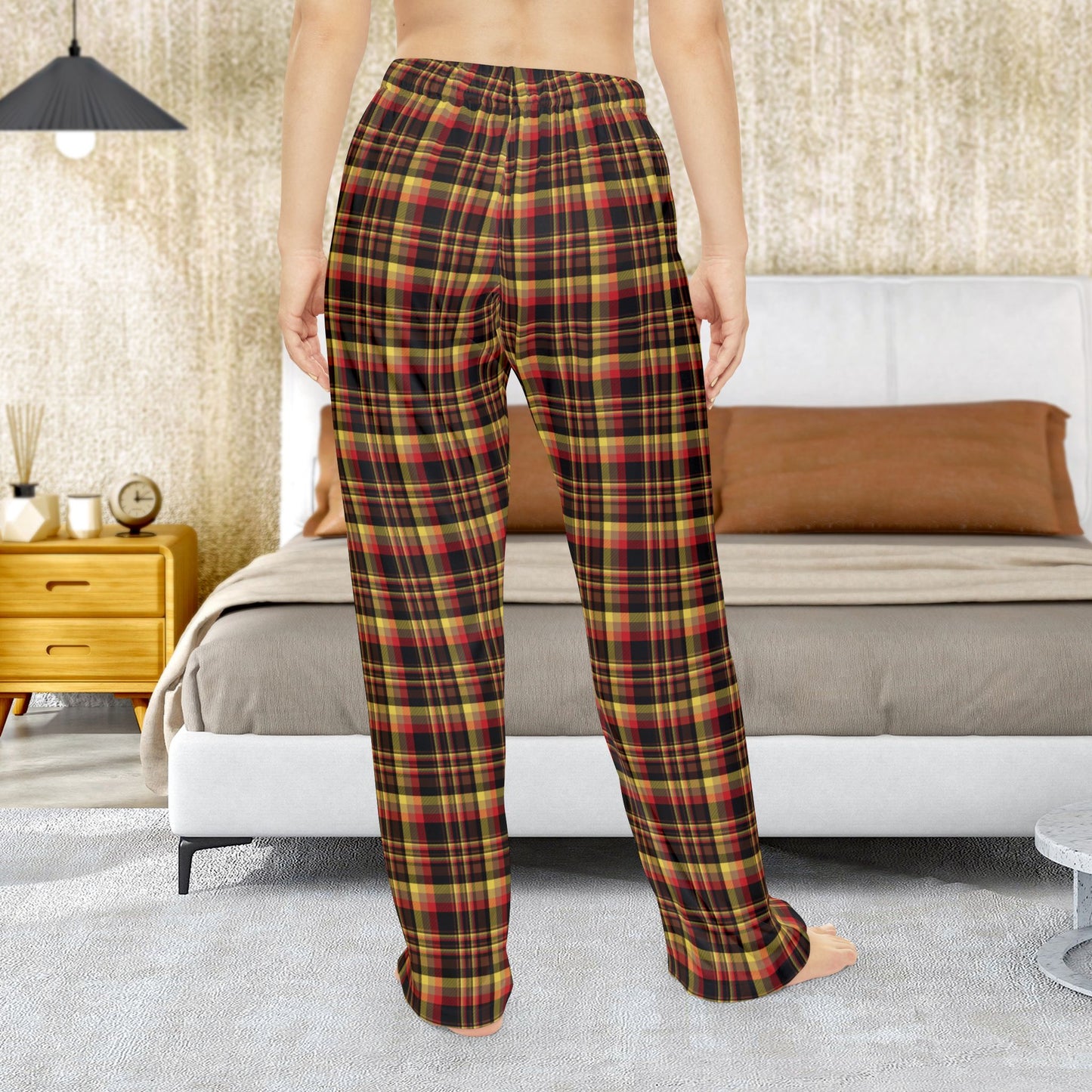 Women’s Black, Red & Yellow Gurnee IL Pajama Pants