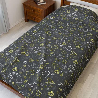 Demigender Pride Halloween Velveteen Plush Blanket