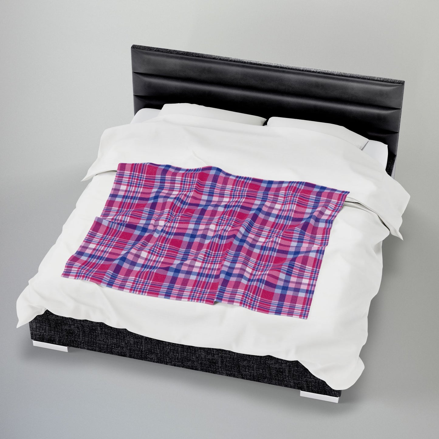 Bisexual Pride Plaid Velveteen Plush Blanket