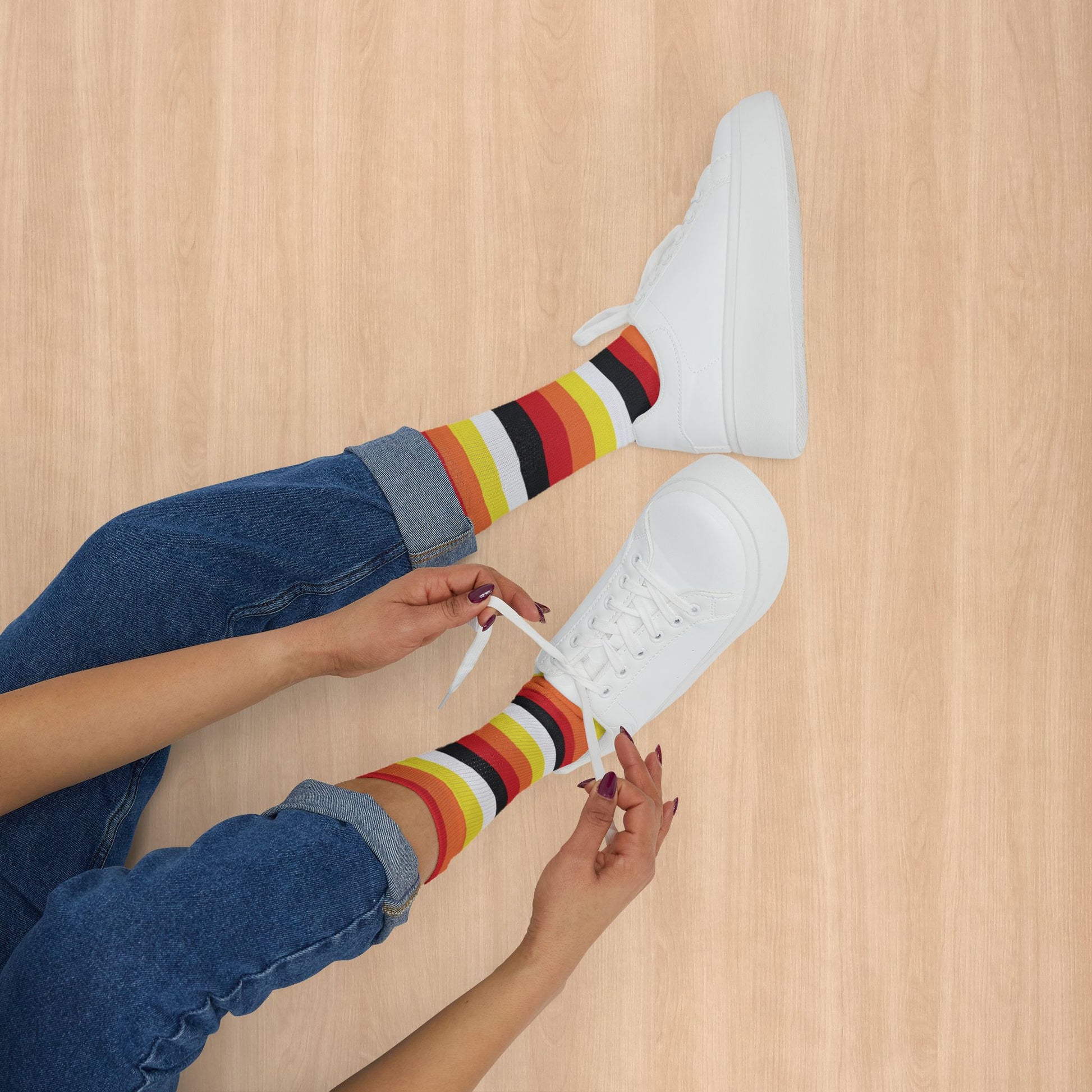 Lithromantic Pride Socks