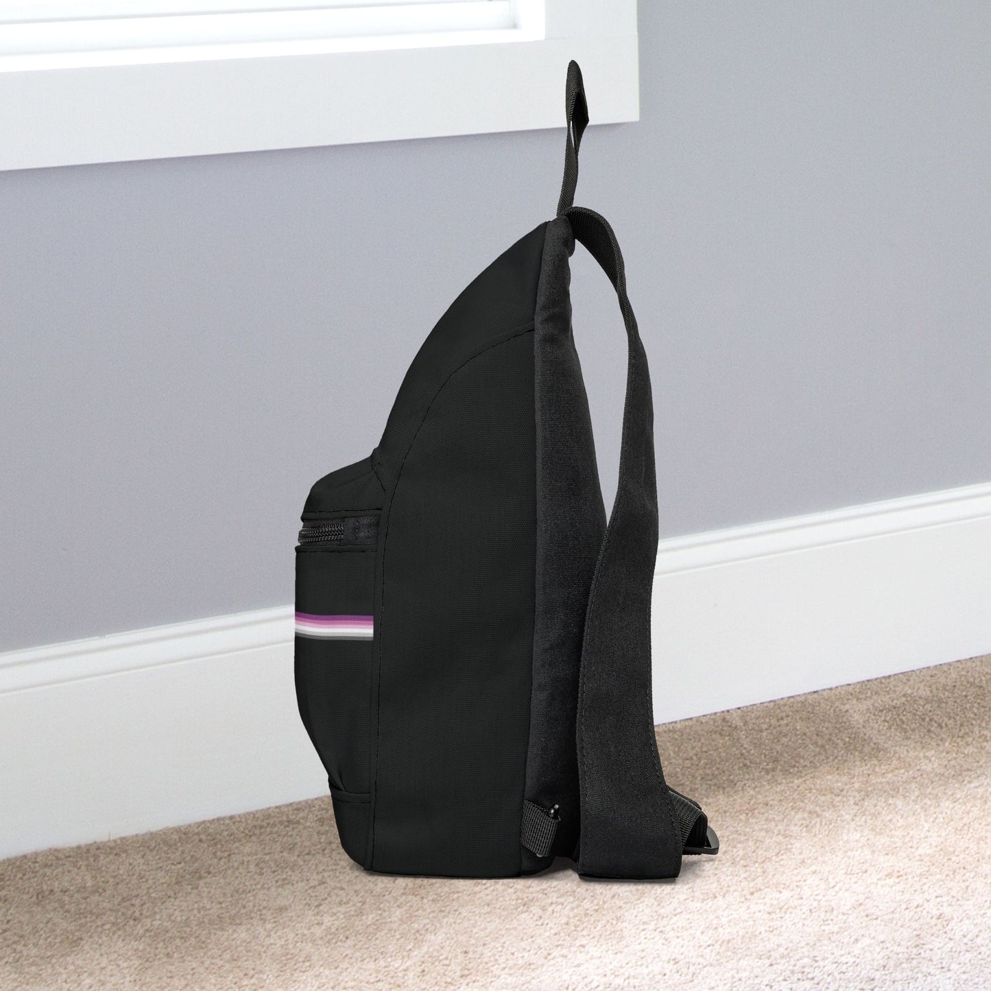 Straight Queer Pride Black Minimalist Cross Body Sling Bag