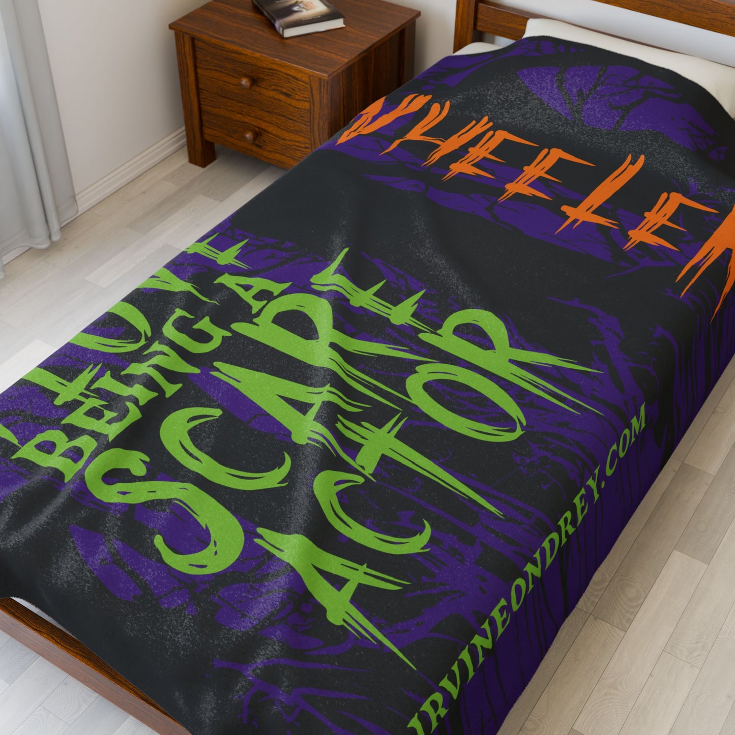 I Love Being a Scare Actor Personalized Velveteen Plush Blanket