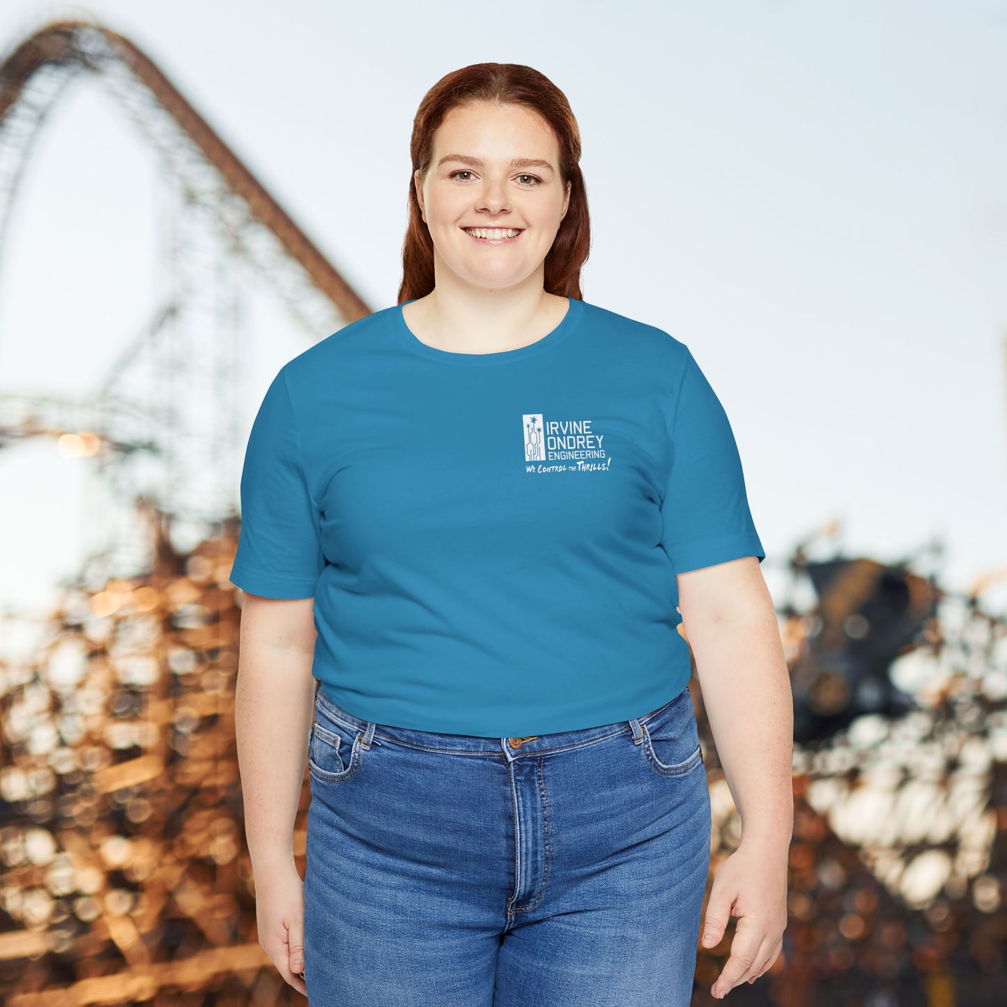 I Just Wanna Play Pickleball & Ride Roller Coasters Tee (BACK graphic) • Irvine Ondrey Engineering