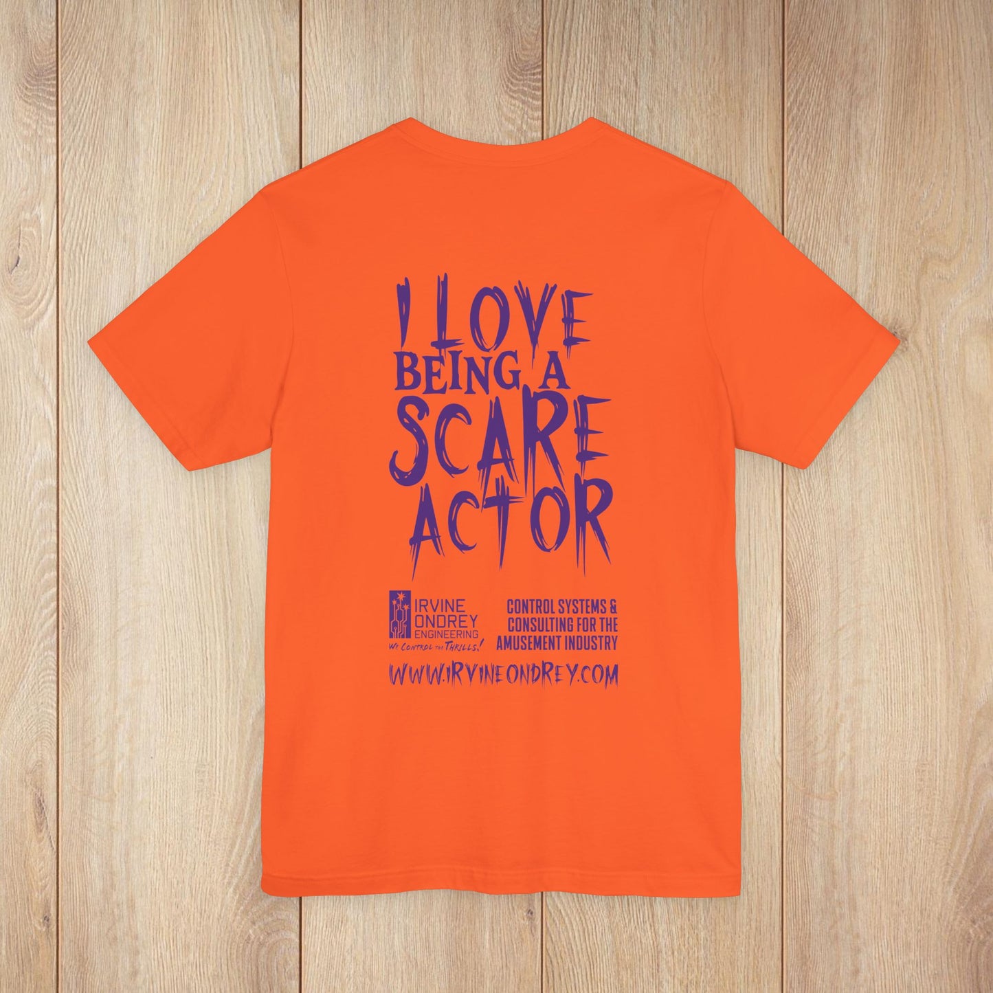 I Love Being a Scare Actor Personalized Tee • Irvine Ondrey Engineering