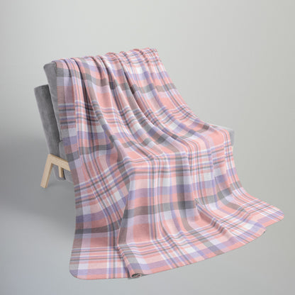 Cupioromantic Pride Plaid Fleece Sherpa Blanket