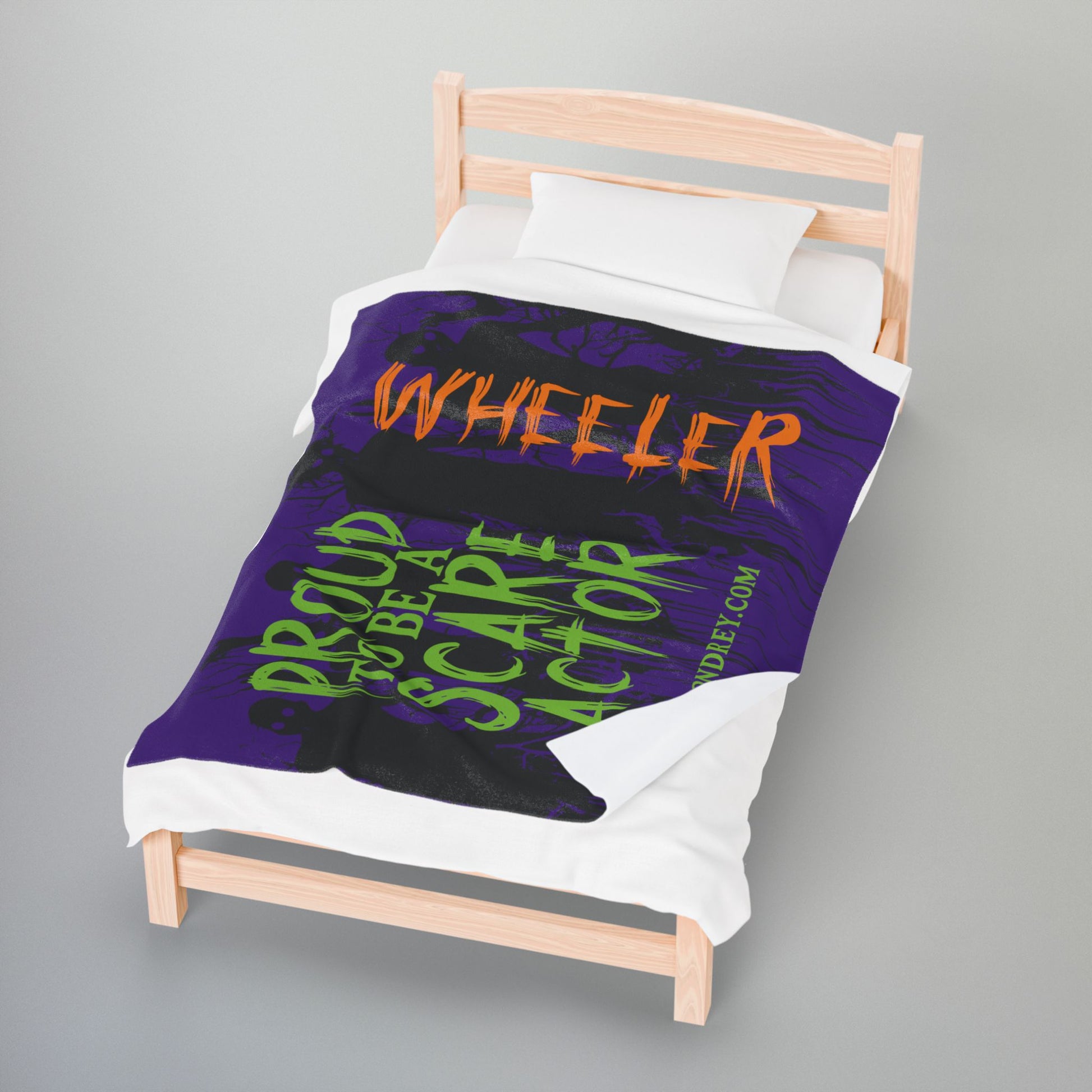 Proud to Be a Scare Actor Personalized Velveteen Plush Blanket