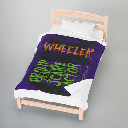 Proud to Be a Scare Actor Personalized Velveteen Plush Blanket