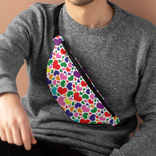 Gilbert Baker Rainbow Pride Hearts Fanny Pack