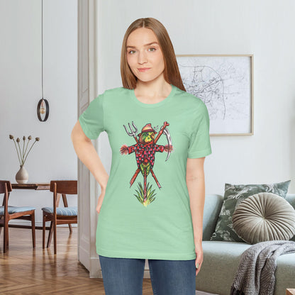 Scarecrow Lovebird, Hand-Drawn & Hand-Colored Tee