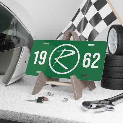 Rambler Logo White Year Green Custom Vanity Plates