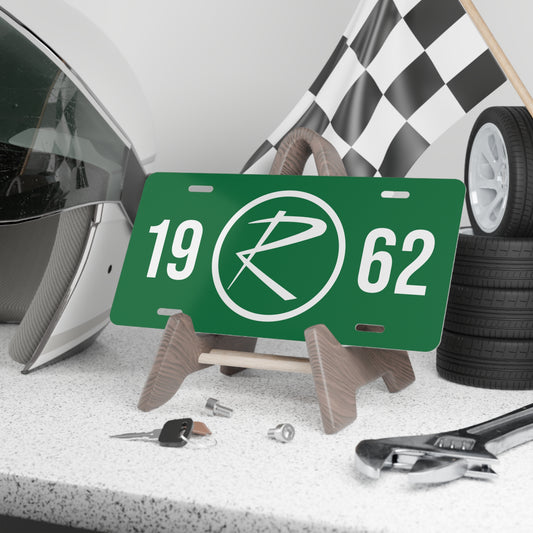 Rambler Logo White Year Green Custom Vanity Plates