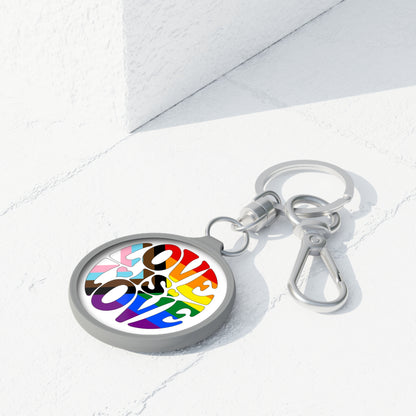 Rainbow Progress Pride Love is Love Keychain