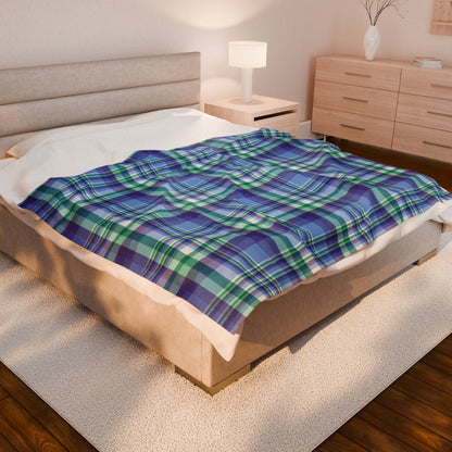 Gay Men Pride Plaid Velveteen Plush Blanket