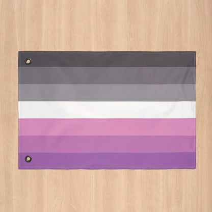 Petalsexual Grey Double-Sided Pride Flag with Grommets