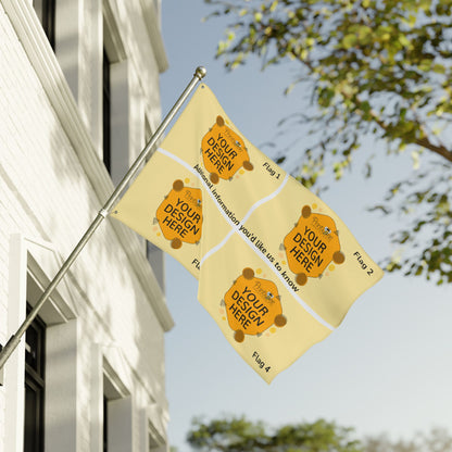 36'' × 60'' Custom 4 Flag Collage with Grommets