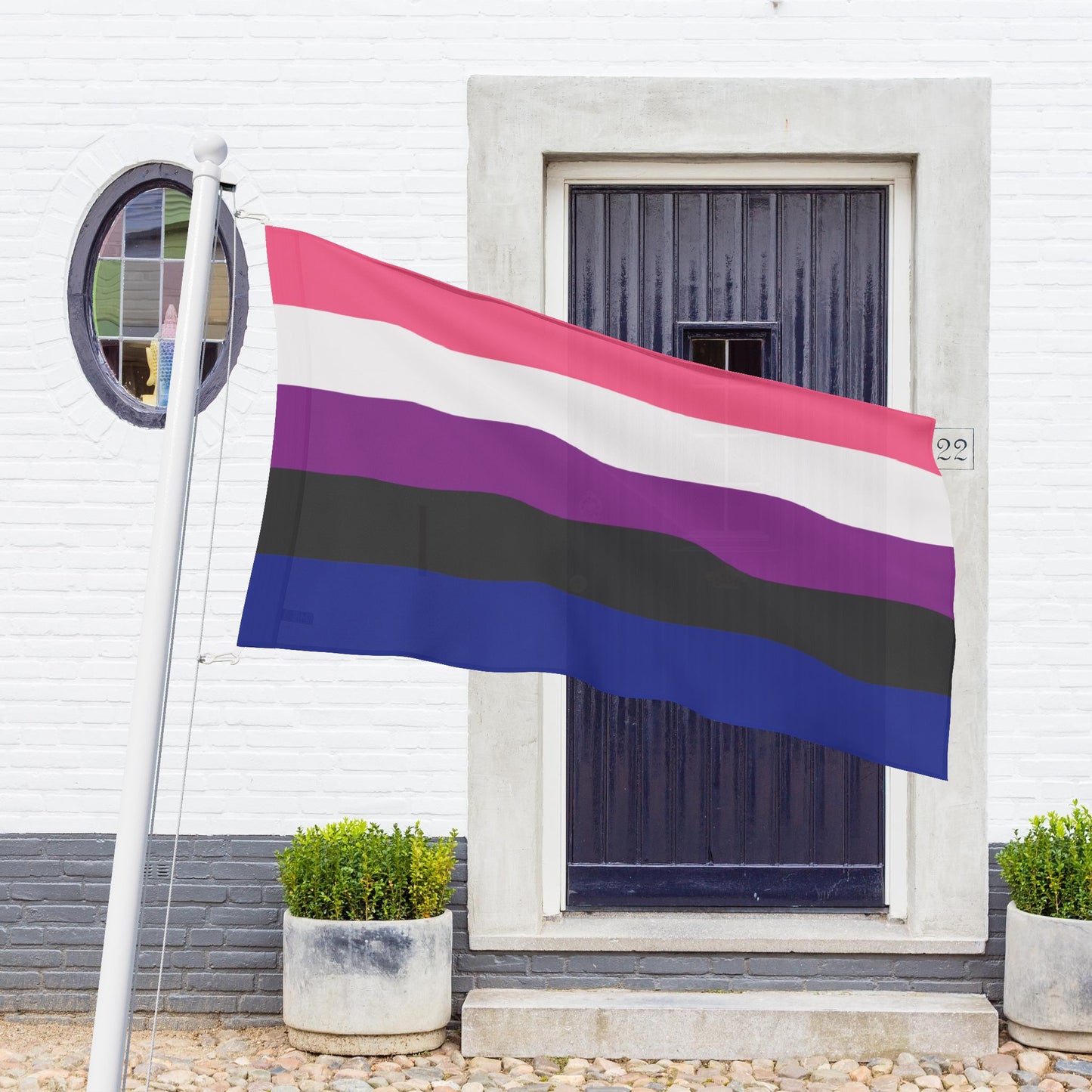 Genderfluid Pride Flag (Single Sided Print), LGBTQIA+ Fluid Pride Flags