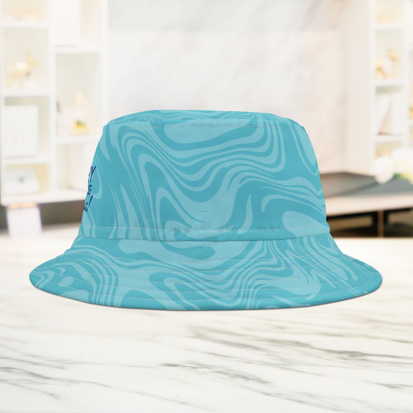 Teal Swirl Bucket Hat • Irvine Ondrey Engineering