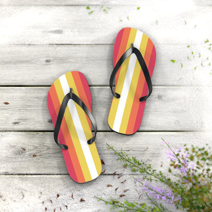 M Black sole Non-Binary Girl Pride Flip Flops